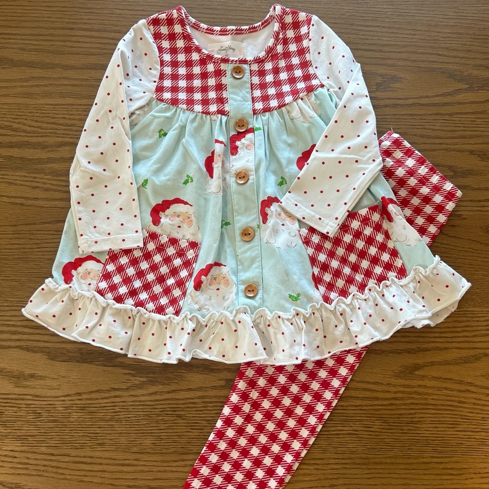 SweetHoney Santa Tubic & Pants Set